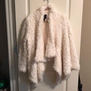 White fluffy jacket